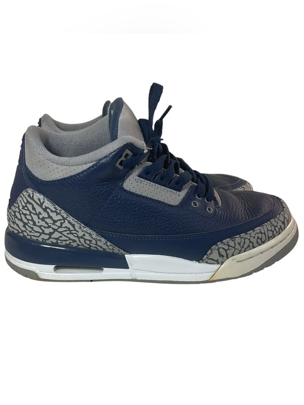 Nike Air Jordan Retro 3 GS Georgetown Navy Blue Gray 398614-401 Youth Sz 7Y